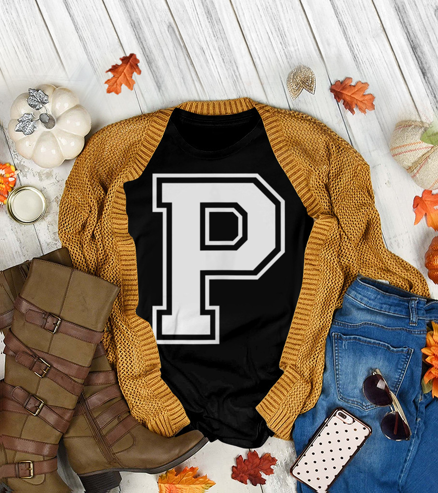 Old School Letter Name Initial P Classic T-Shirt