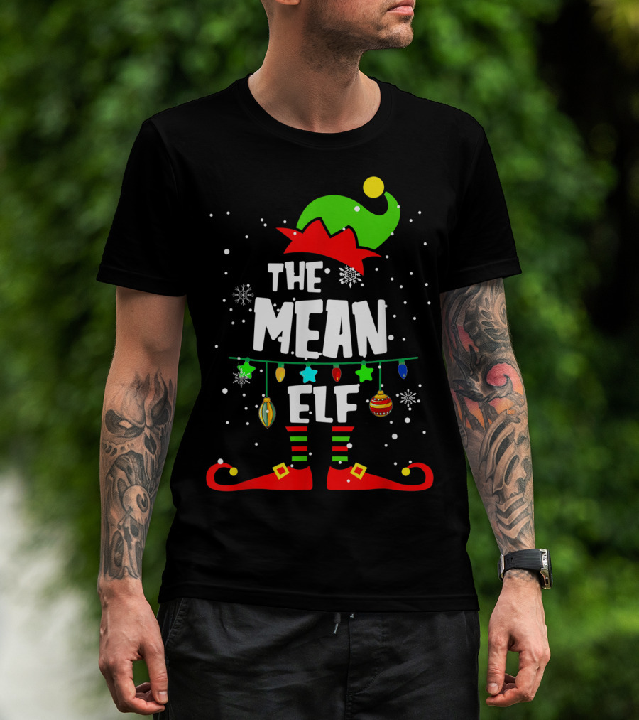 The Mean Elf Christmas Party Matching Family Group T-Shirt