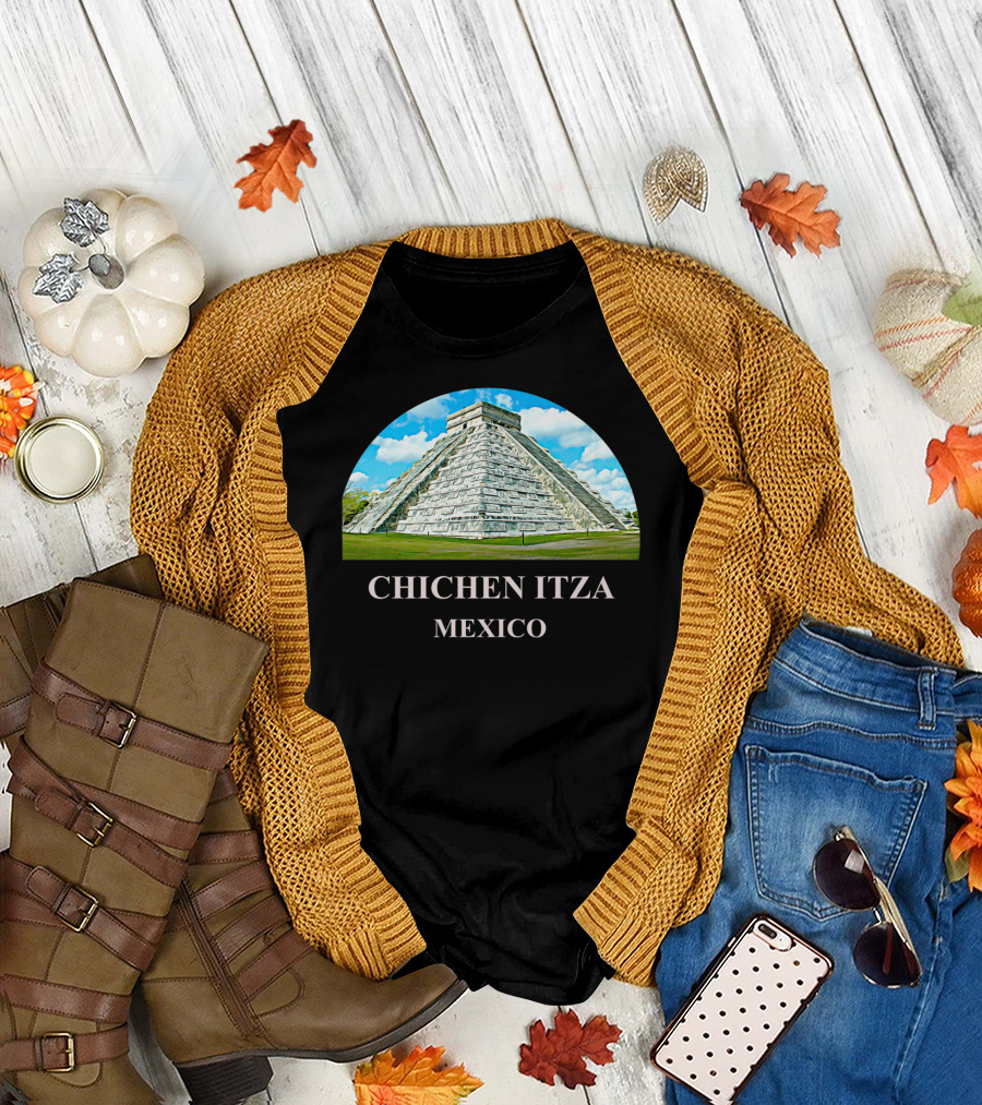 Chichen Itza Pyramid Mexico Iconic Kukulkan Structure T-Shirt