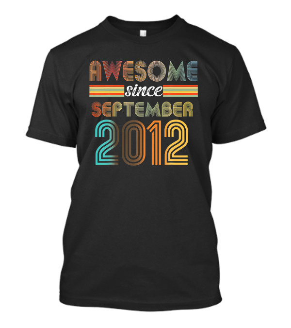 Awesome Since September 2012 10 Year Old Birthday T-Shirt