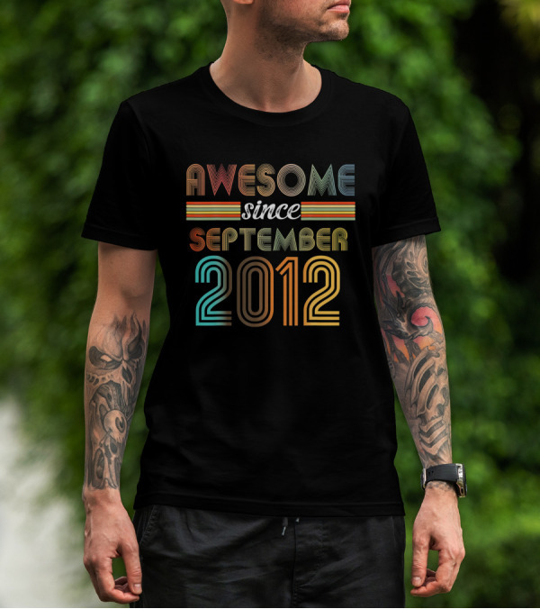 Awesome Since September 2012 10 Year Old Birthday T-Shirt
