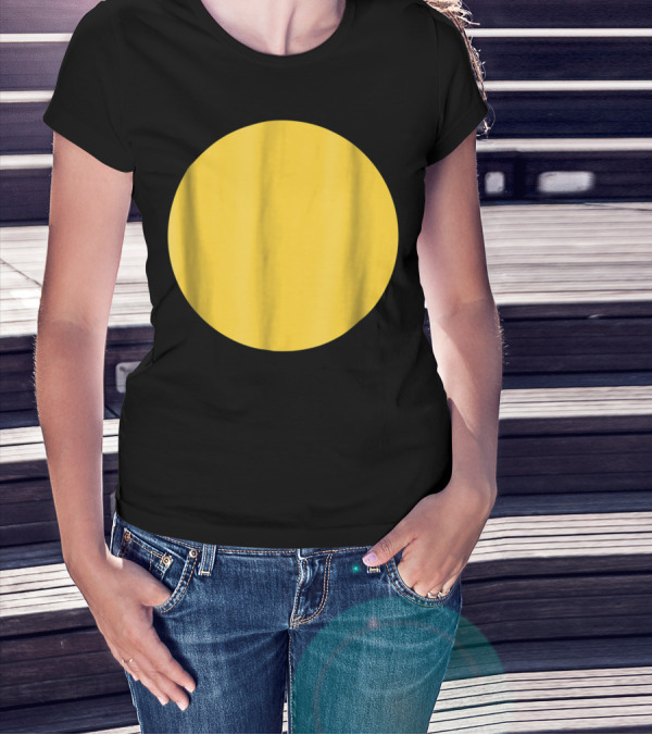 Fried Egg Costume Funny Pregnancy Yellow Circle T-Shirt