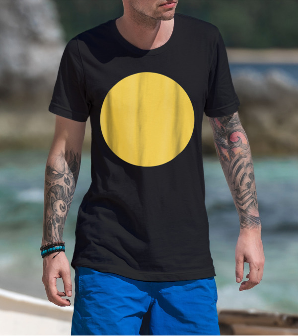 Fried Egg Costume Funny Pregnancy Yellow Circle T-Shirt