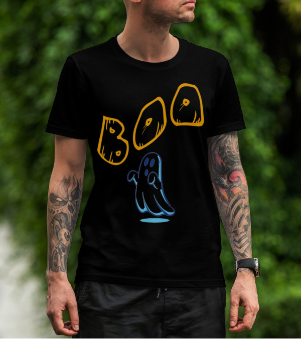 Boo Ghost Halloween Farm Fun T-Shirt
