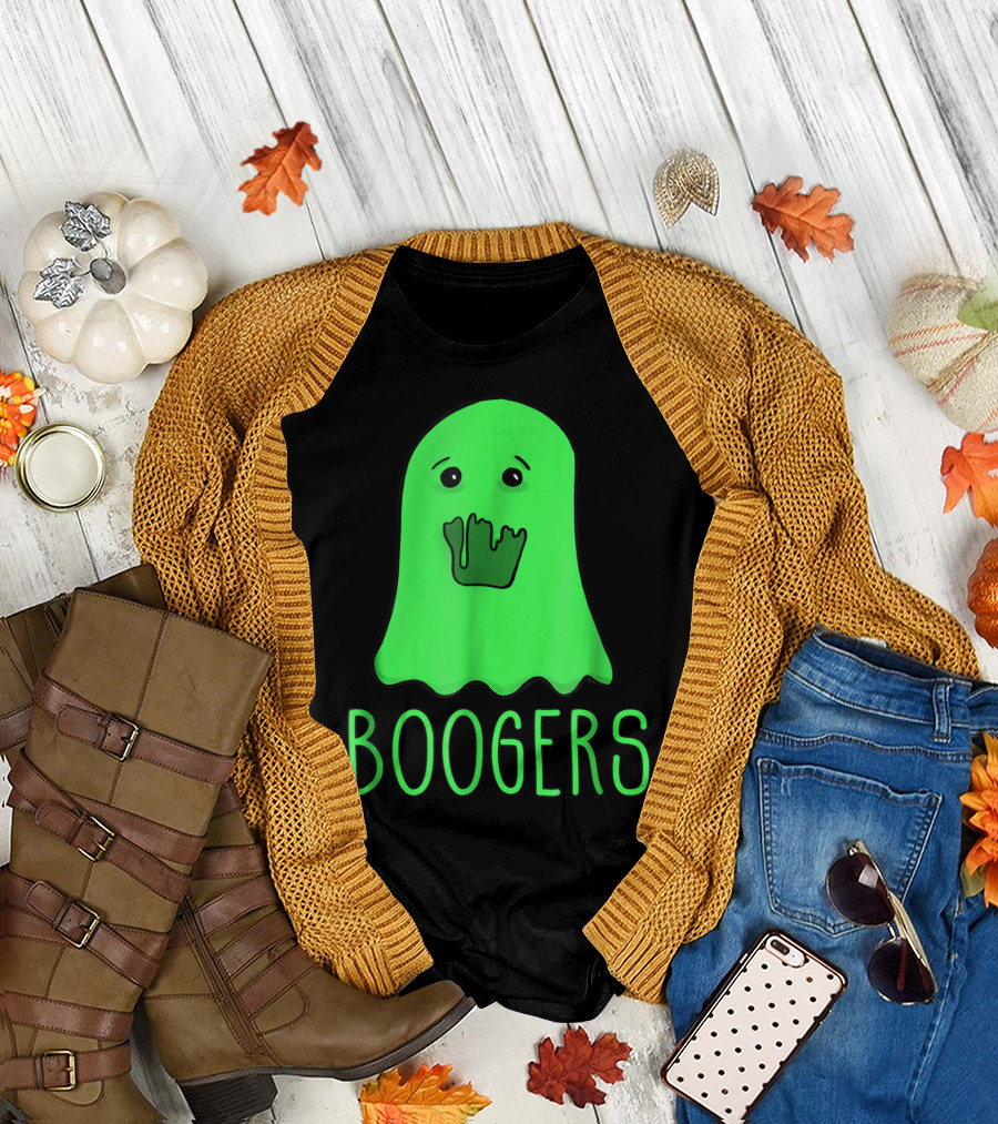 Halloween Horrifying Ghost Booger Snot Cute Boogers T-Shirt