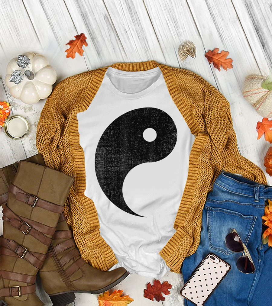 Halloween Yin Yang Symbol Matching Couples T-Shirt