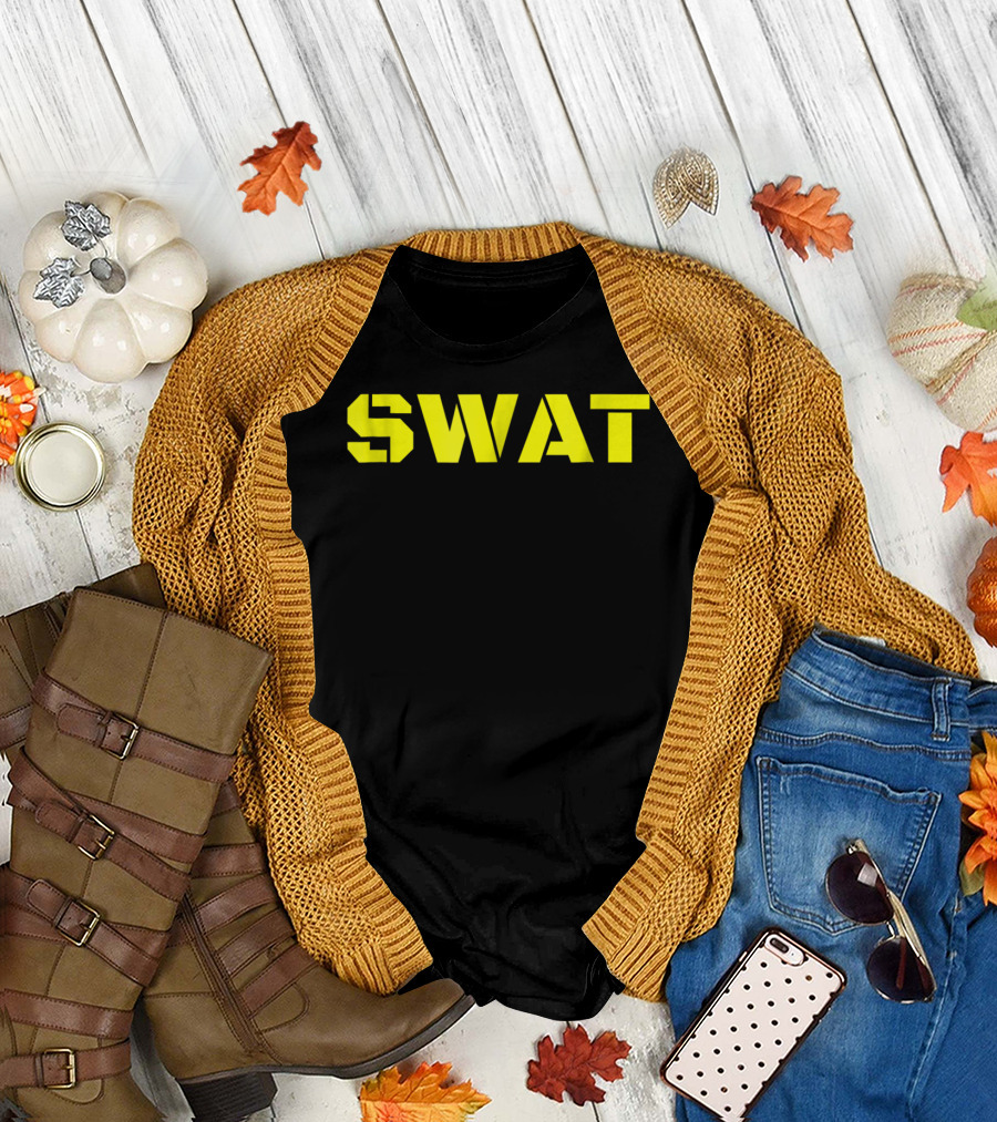 SWAT Team Halloween Costume Police Cop Law Enforcement T-Shirt