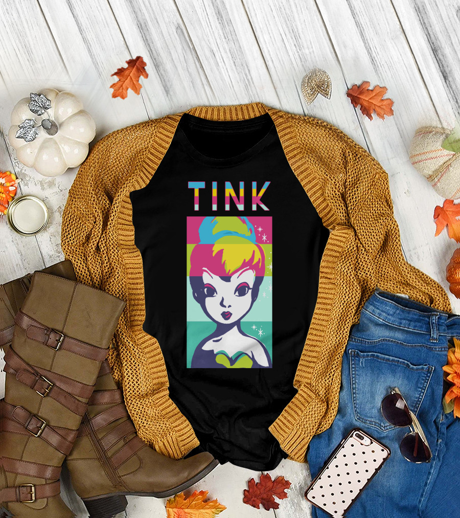 Disney Peter Pan Tinker Bell Tink Color Block T-Shirt