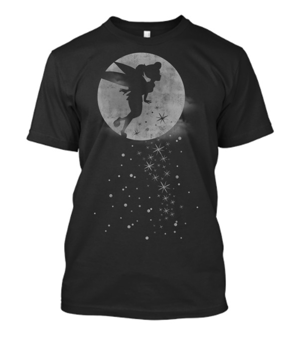 Disney Tinker Bell Silhouette Moonlight Stars T-Shirt
