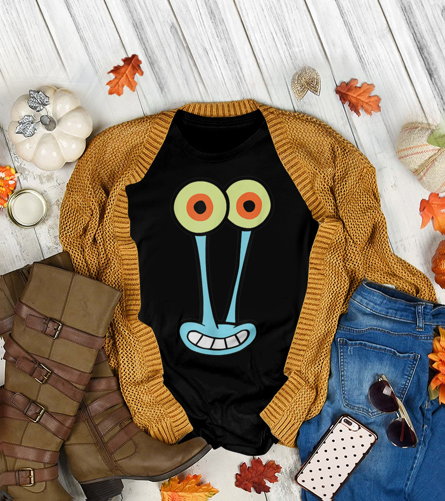 Garyhalloween Funny Snail Face Group Snail Eyes Smiling Mouth T-Shirt