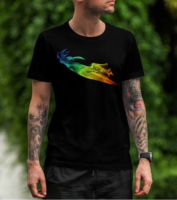 Great Squid Vibrant Rainbow Spectrum T-Shirt
