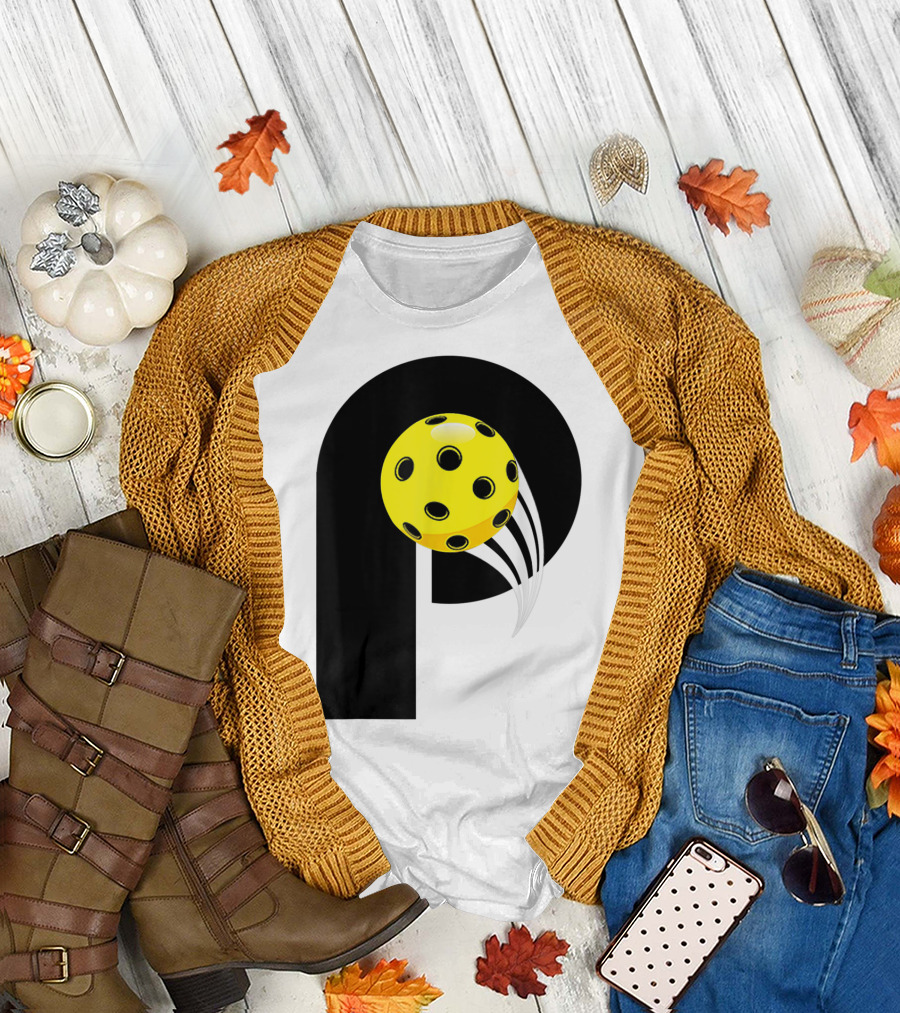 Power Pickleball P Dynamic Yellow Ball T-Shirt