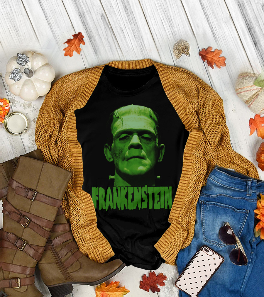Frankenstein Universal Monsters Green T-Shirt