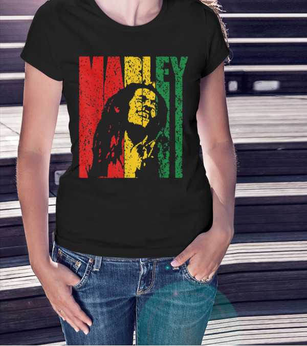Marley Vintage Legends Live Forever Red Yellow Green T-Shirt