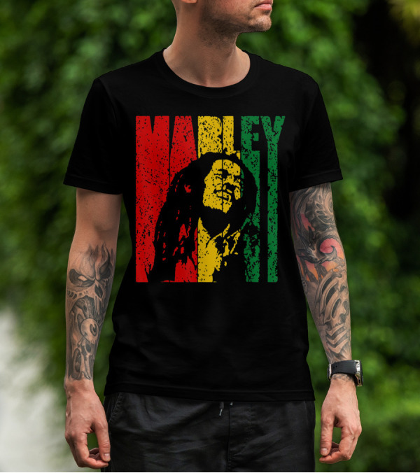 Marley Vintage Legends Live Forever Red Yellow Green T-Shirt