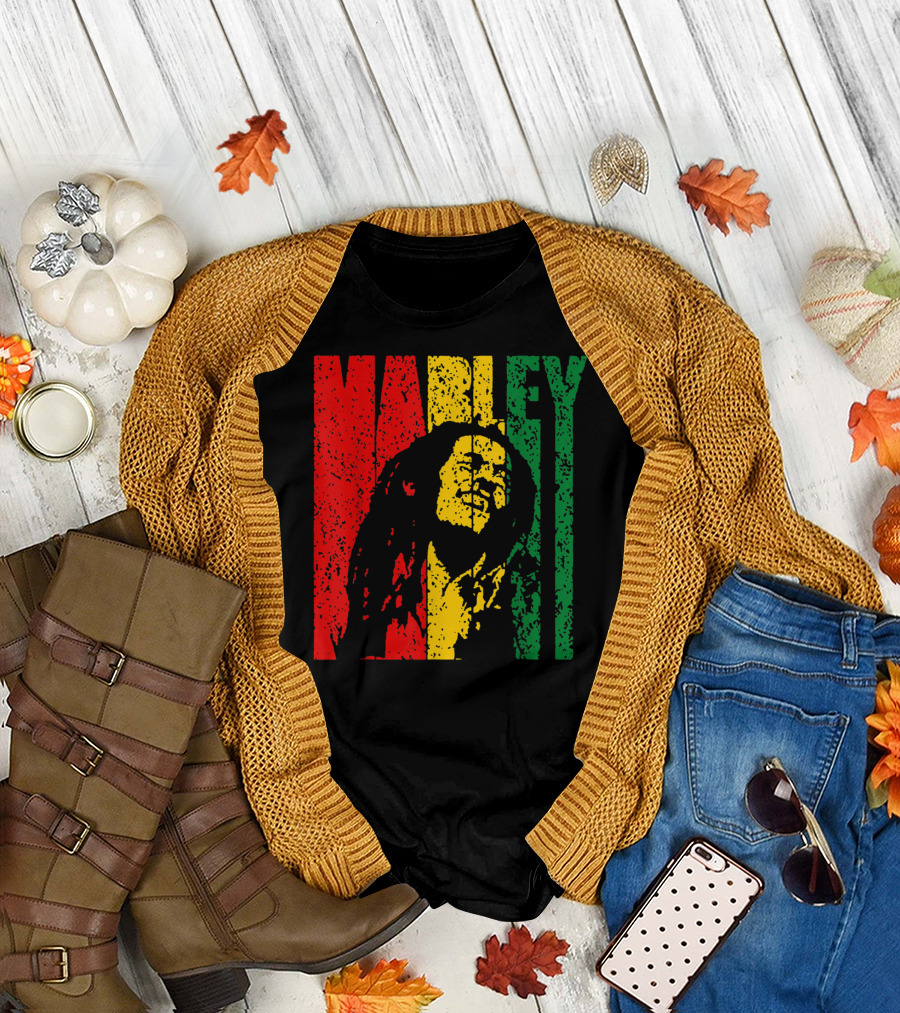 Marley Vintage Legends Live Forever Red Yellow Green T-Shirt