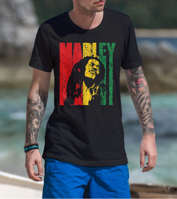 Marley Vintage Legends Live Forever Red Yellow Green T-Shirt
