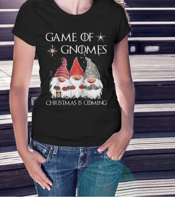 Game Of Gnomes Christmas Is Coming Holiday Trio T-Shirt