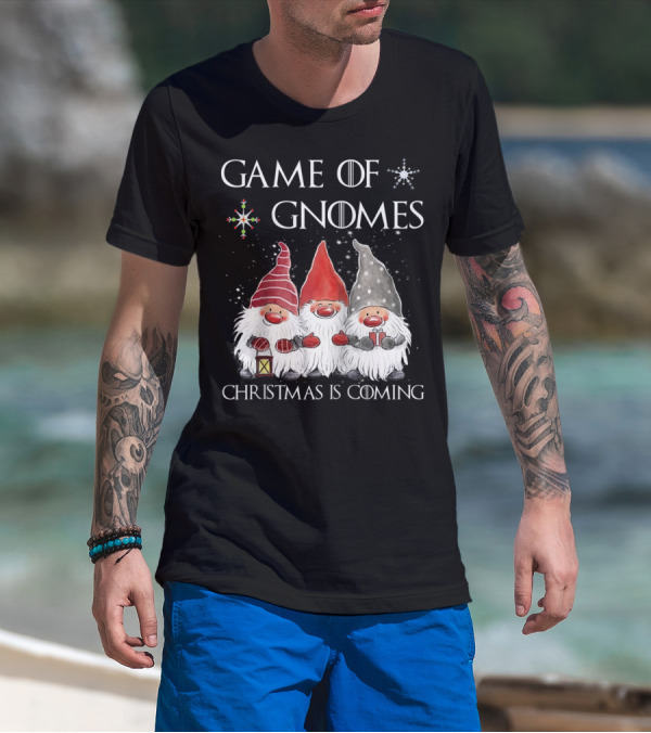 Game Of Gnomes Christmas Is Coming Holiday Trio T-Shirt