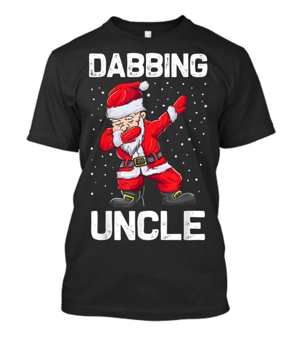 Dabbing Uncle Santa Claus Christmas Humor T-Shirt