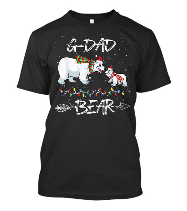 Gdad Bear Christmas Polar Bears With Lights T-Shirt