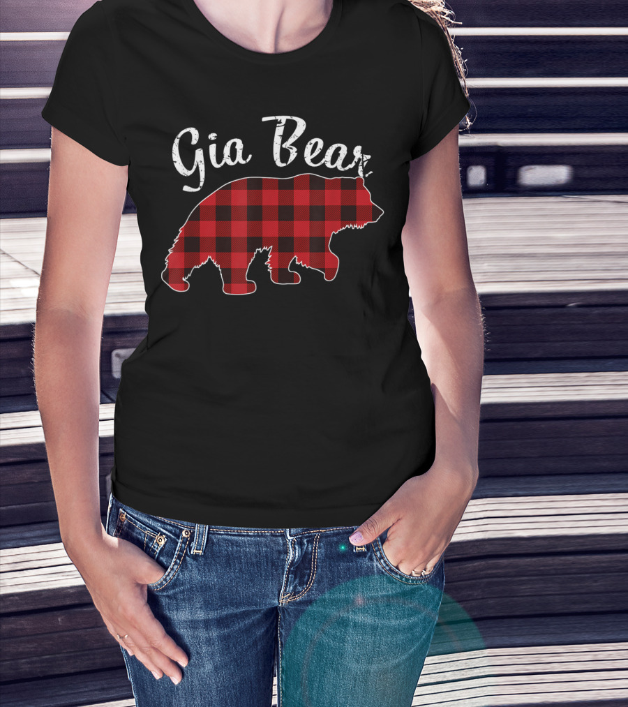 Gia Bear Red Plaid T-Shirt