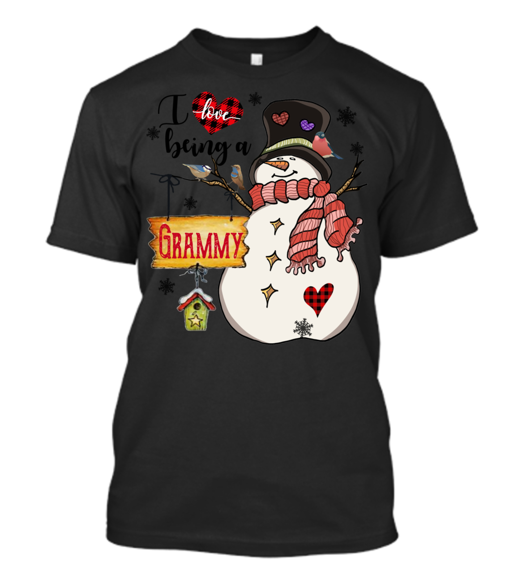 I Love Being A Grammy Snowman Family T-Shirt