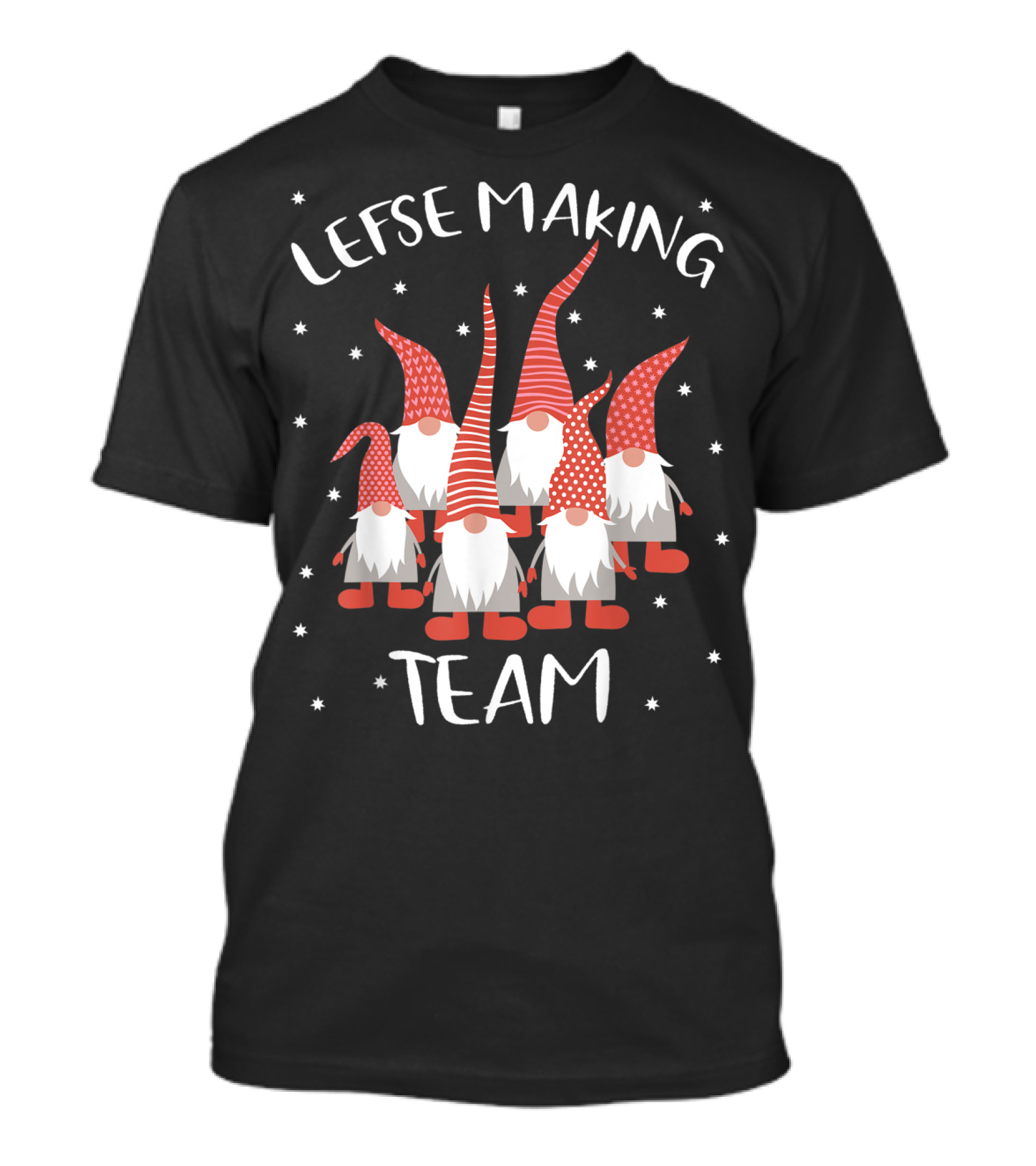 Lefse Making Team God Jul Gnome Tomte Christmas T-Shirt