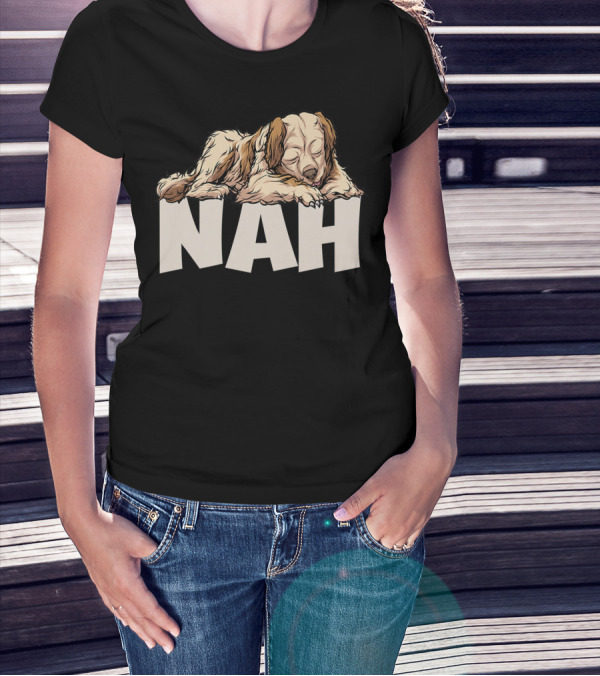 Nah Lazy Cute Golden Retriever T-Shirt