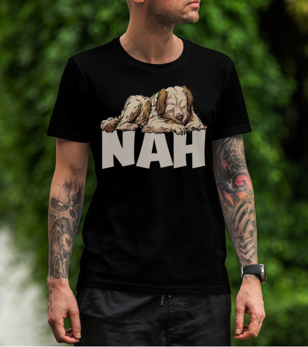 Nah Lazy Cute Golden Retriever T-Shirt