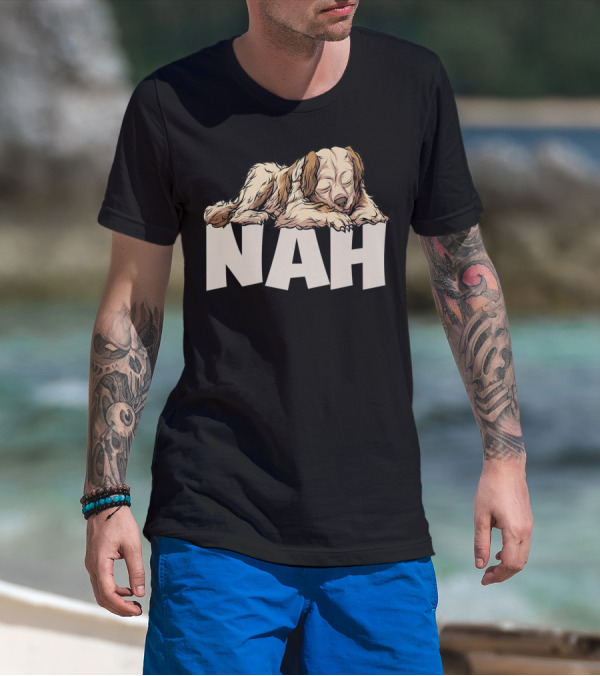Nah Lazy Cute Golden Retriever T-Shirt