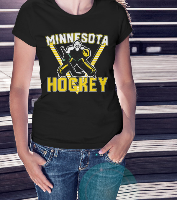 Old School Minnesota Hockey 90S Goalkeeper T-Shirt