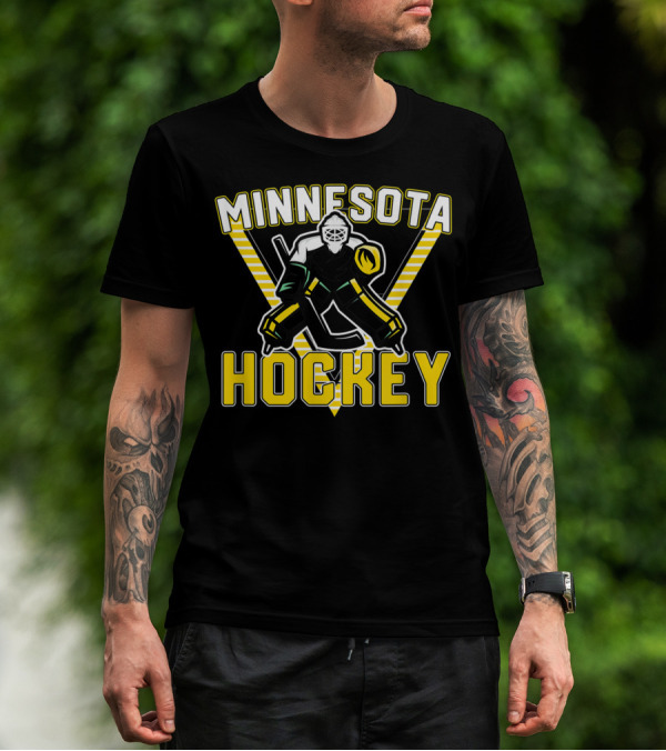 Old School Minnesota Hockey 90S Goalkeeper T-Shirt