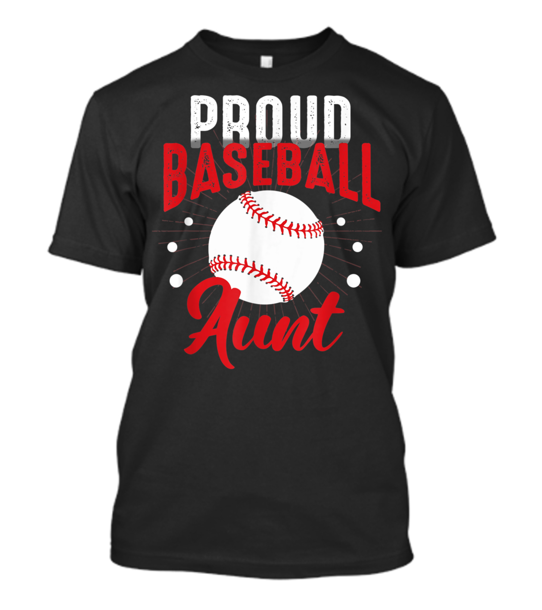 Proud Baseball Aunt Matching Family Team T-Shirt