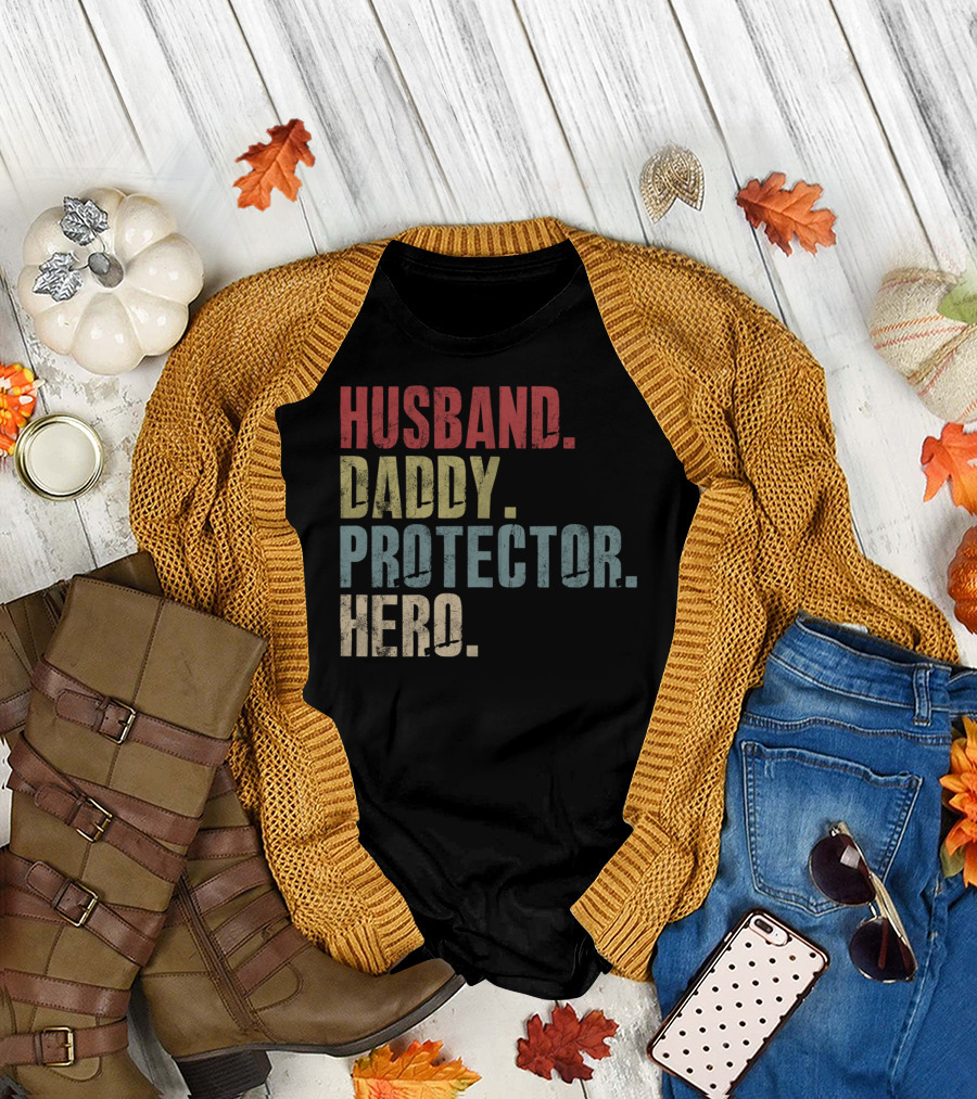 Husband Daddy Protector Hero T-Shirt