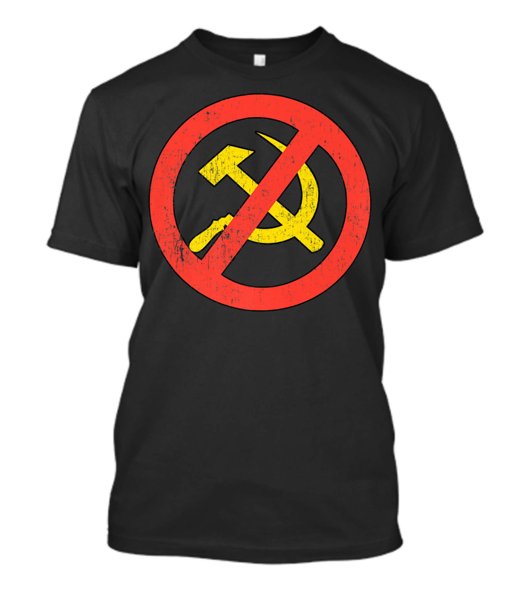 Anti Communism Symbol Hammer And Sickle No Sign T-Shirt