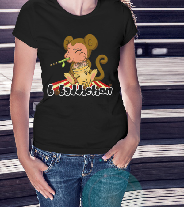 Bobaddiction Boba Bubble Tea Year Of The Monkey Chinese T-Shirt