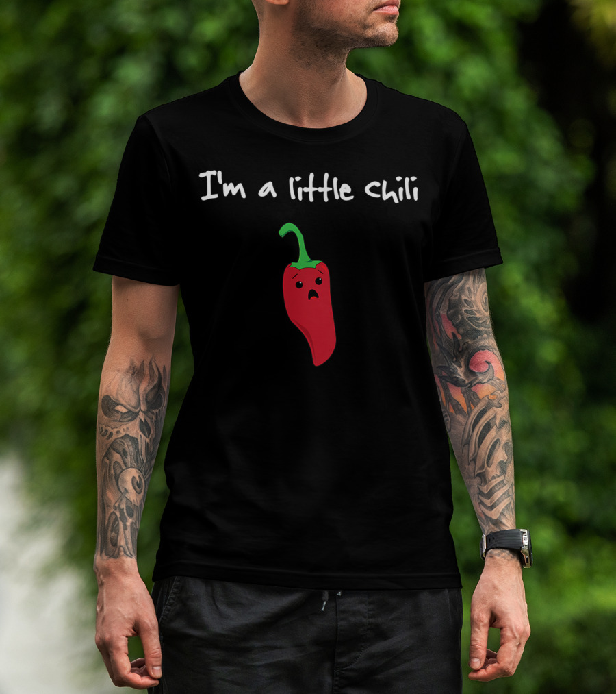 I'm A Little Chili Cute Cartoon Pepper Pun T-Shirt