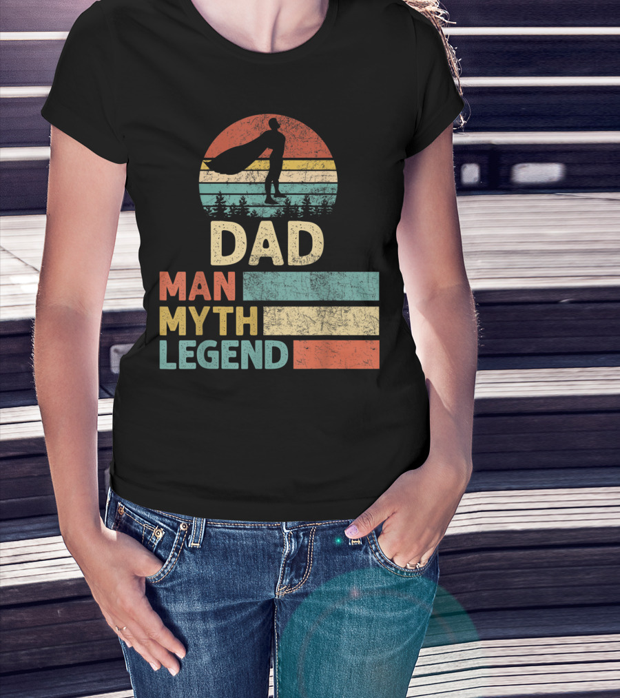 Dad Man Myth Legend Vintage Retro T-Shirt