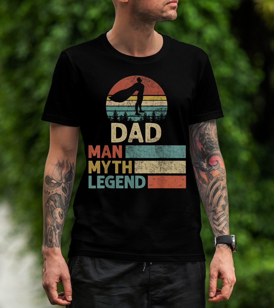 Dad Man Myth Legend Vintage Retro T-Shirt