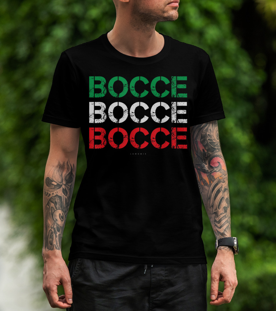 BOCCE BOCCE BOCCE Funny Italian Sport Lumowix T-Shirt