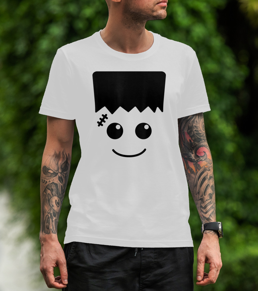 Frankenstein Cute Face Halloween Monster Fun T-Shirt