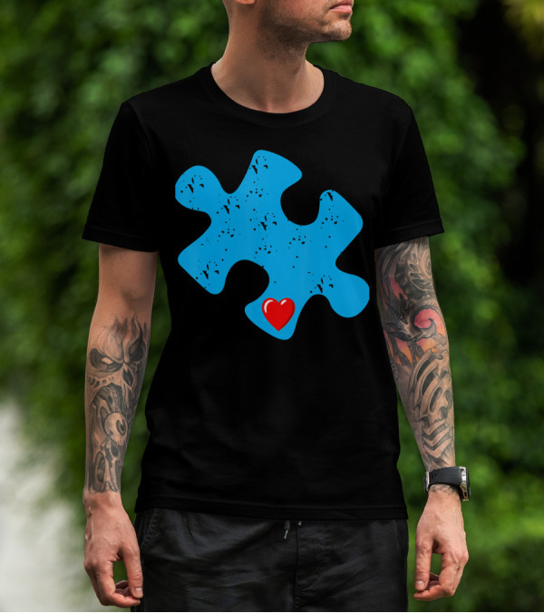 Cute Colorful Autism Love Puzzle Piece T-Shirt