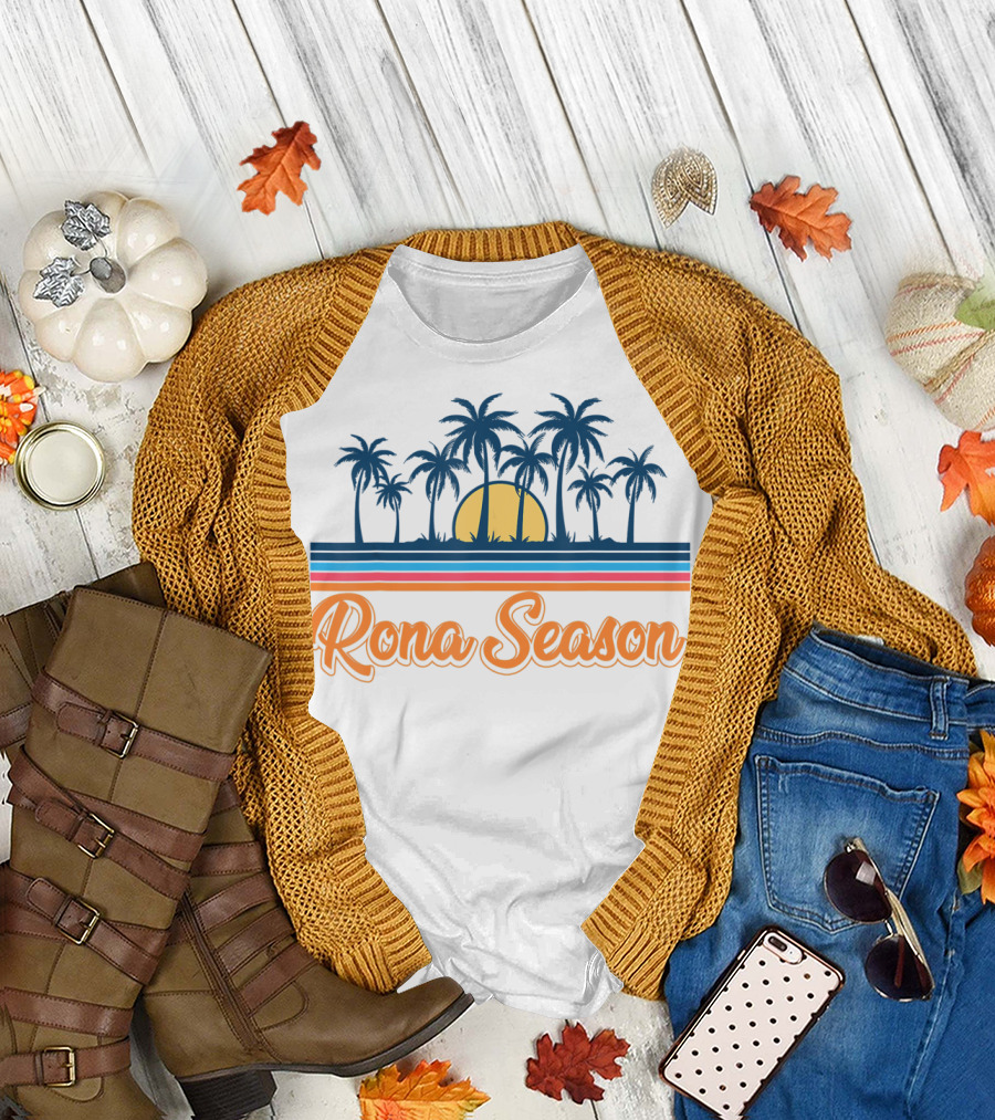 Rona Season Beach Funny Palm Trees Beer T-Shirt