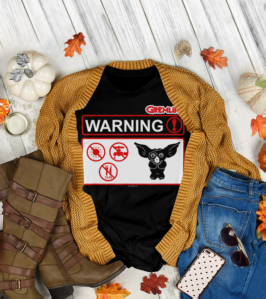 Gremlins Warning Sign Icons Gizmo T-Shirt