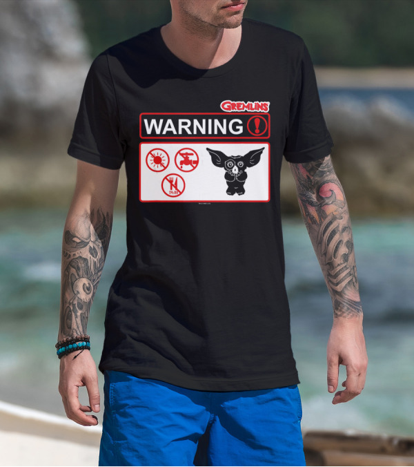 Gremlins Warning Sign Icons Gizmo T-Shirt