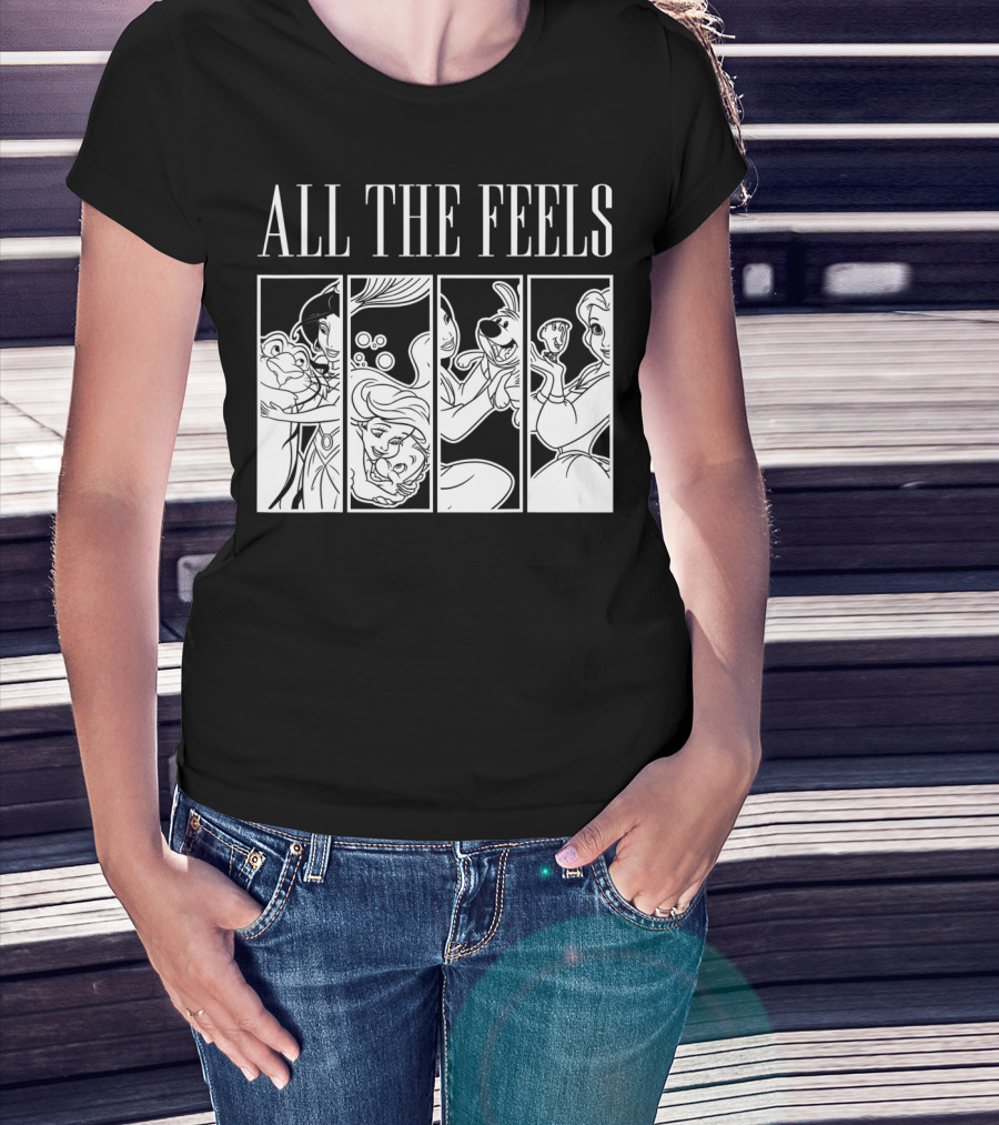 ALL THE FEELS Disney Princess Character Panels T-Shirt