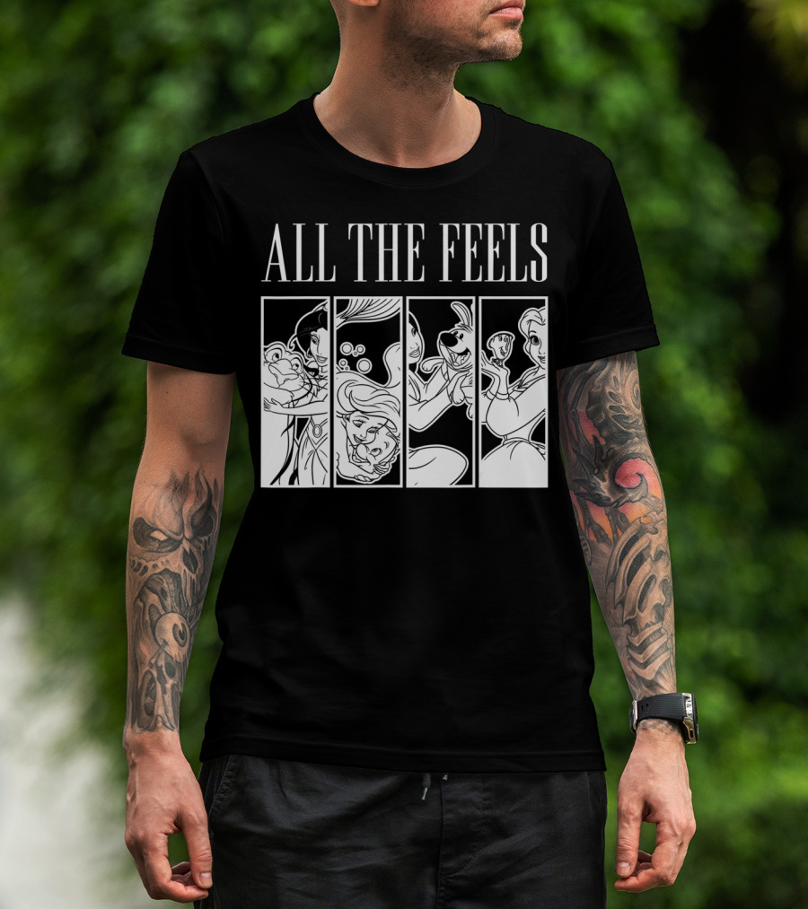 ALL THE FEELS Disney Princess Character Panels T-Shirt