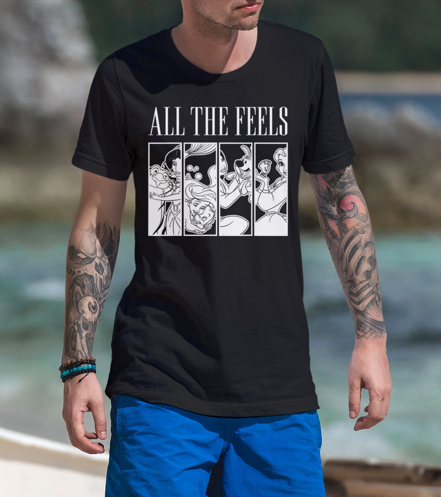 ALL THE FEELS Disney Princess Character Panels T-Shirt
