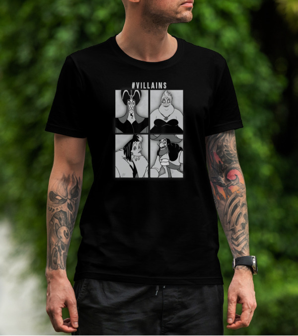 Villains Disney Wanted Jafar Ursula Cruella Hook T-Shirt